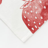 Couverture Polaire Fraises Points Rouges Blancs (Coin)