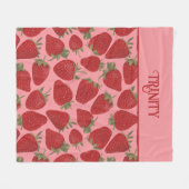 Couverture Polaire Fraises rouges mûres illustrations Personnalisées (Devant (Horizontal))