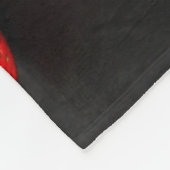 Couverture Polaire Fraises sur blanc sur noir fba (Coin)