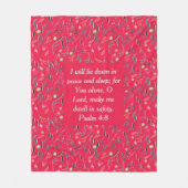 Couverture Polaire Framboise FLEURI | Sécurité du sommeil de paix | C (Devant)