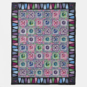 Couverture Polaire Framed Hearts Patchwork Fleece Blanket (Devant)