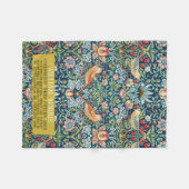 Couverture Polaire Frameur de fraises - Conception de William Morris (Devant (Horizontal))