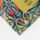 Couverture Polaire Frameur de fraises - Conception de William Morris (Coin)