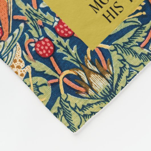 Couverture Polaire Frameur de fraises - Conception de William Morris (Coin)