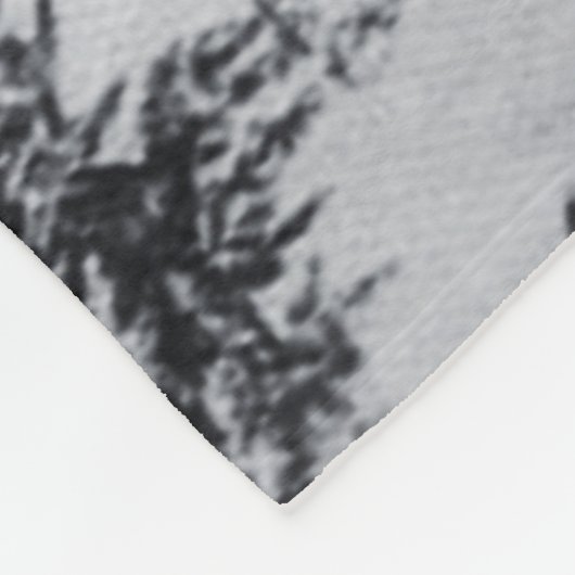 Couverture Polaire Française toile de jouy noir et blanc élégant (Coin)