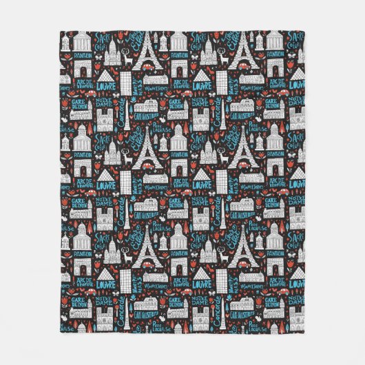 Couverture Polaire France| Motif des symboles (Devant)