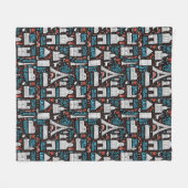 Couverture Polaire France| Motif des symboles (Devant (Horizontal))
