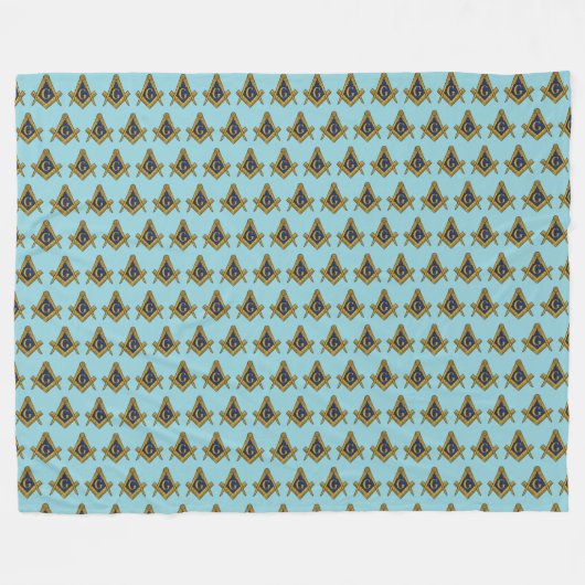 Couverture Polaire Francs-Maçons Maçonniques Carré et Boussole (Devant (Horizontal))