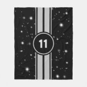 Couverture Polaire Frappe de course noir et argent (Devant)