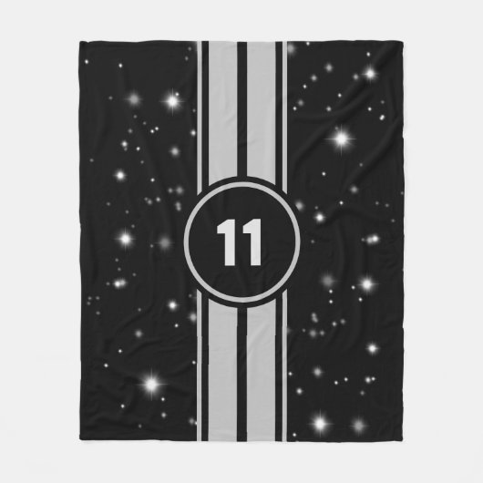 Couverture Polaire Frappe de course noir et argent (Devant)