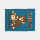 Couverture Polaire Frapper le bébé singe japon drôle mème (Devant (Horizontal))