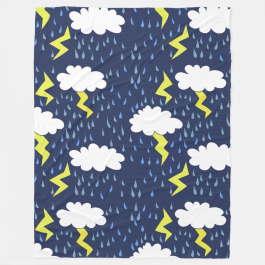 Couverture Polaire Frappes de foudre orage (Devant)
