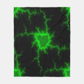 Couverture Polaire Frappes de foudre verte Alien en Pitch noir (Devant)