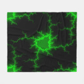 Couverture Polaire Frappes de foudre verte Alien en Pitch noir (Devant (Horizontal))