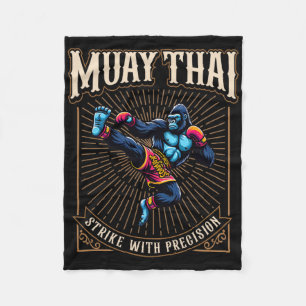 Couverture Polaire Frappez avec précision - Cool Muay Thai Gorilla Ki