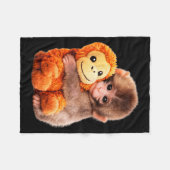 Couverture Polaire Frappez bébé singe (Devant (Horizontal))