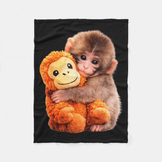 Couverture Polaire Frappez bébé singe (Devant)