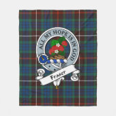 Couverture Polaire Fraser Chasse Ancien Clan Badge Tartan Plaid (Devant)