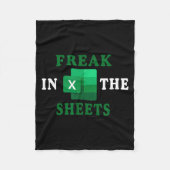 Couverture Polaire Freak In The Sheets, Accountant Funny Spreadsheet  (Devant)