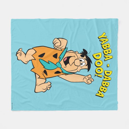 Couverture Polaire Fred Flintstone Yabba-Dabba Doo ! (Devant (Horizontal))