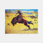 Couverture Polaire Frederic Remington Un matin froid sur la chaîne (Devant (Horizontal))