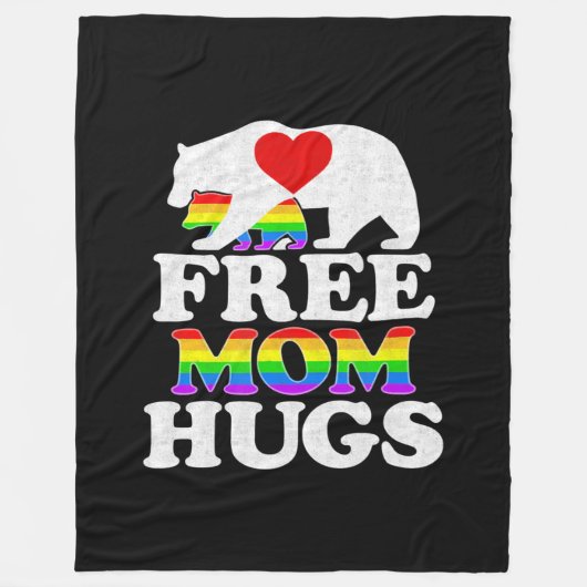Couverture Polaire Free Mom Hugs Women LGBT Pride Mama Bear (Devant)