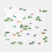 Couverture Polaire Freeride Snowboarder Illustration de snowboard (Devant (Horizontal))