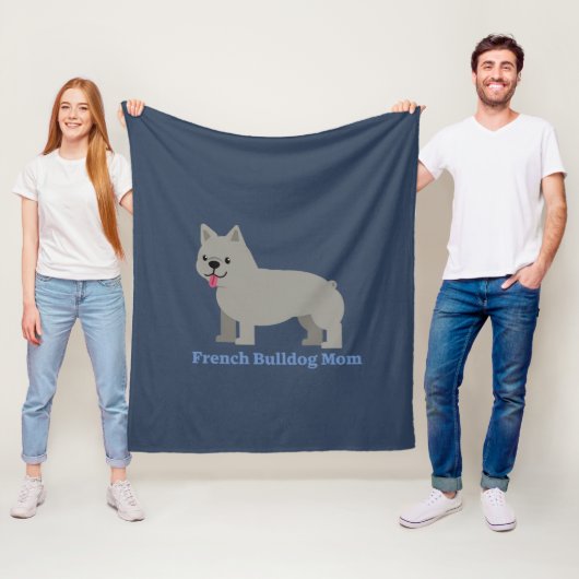 Couverture Polaire French Bulldog Mom (En situation)