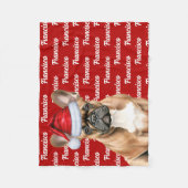 Couverture Polaire French Bulldog Name Christmas Holiday (Devant)