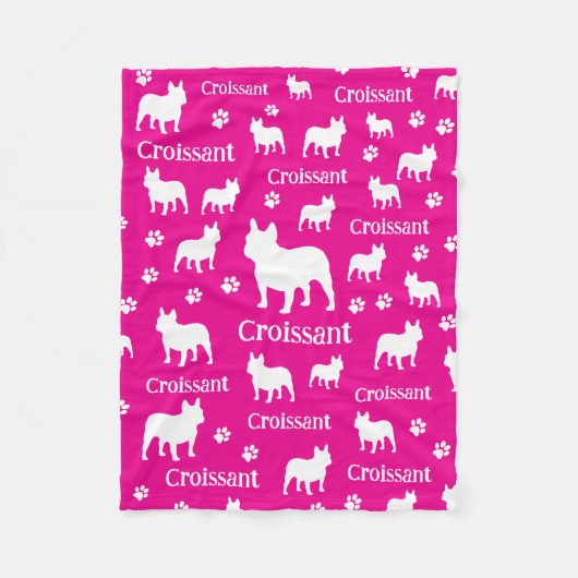 Couverture Polaire French Bulldog Personnalisé Dog Blanket Frenchie (Devant)