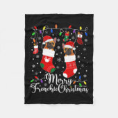 Couverture Polaire French Christmas French Bulldog Xmas Party 1 (Devant)