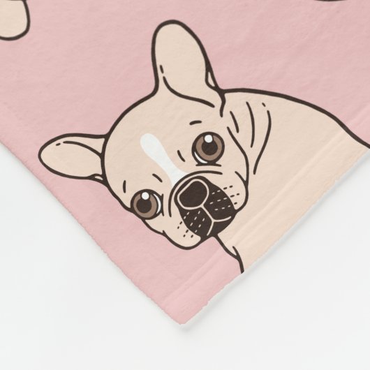 Couverture Polaire Frenchie crème mignon a besoin d'un certain amour (Coin)