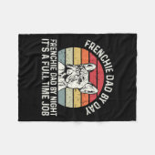 Couverture Polaire Frenchie Dog Citation Pour Votre Père Français (Devant (Horizontal))