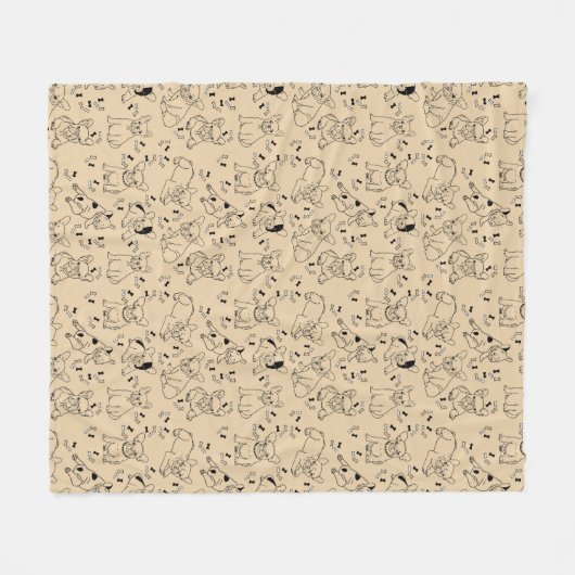 Couverture Polaire Frenchie et Bones (Devant (Horizontal))