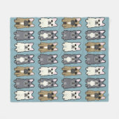 Couverture Polaire Frenchie Friends (Devant (Horizontal))