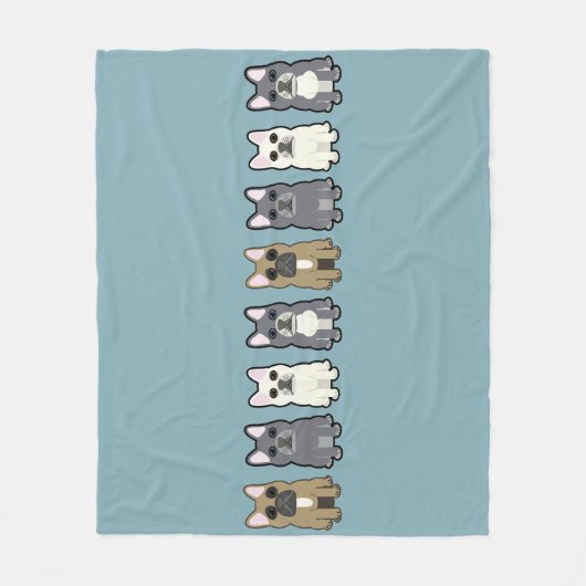 Couverture Polaire Frenchie Friends (Devant)