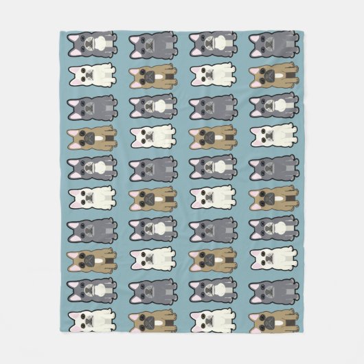 Couverture Polaire Frenchie Friends (Devant)