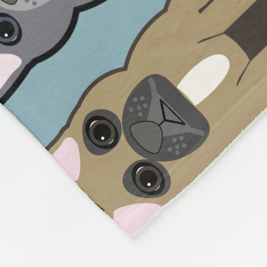 Couverture Polaire Frenchie Friends (Coin)