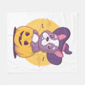 Couverture Polaire Frenchie Halloween (Devant (Horizontal))
