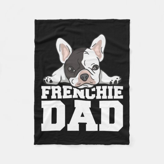 Couverture Polaire Frenchie Papa Cite Pour Ton Père Français (Devant)
