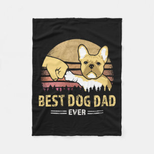 Couverture Polaire Frenchie Papa Jour Vintage Français Bulldog Puppy