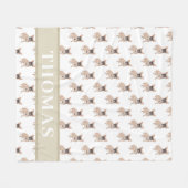 Couverture Polaire Frenchie personnalisé (masqué) (Devant (Horizontal))