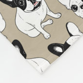 Couverture Polaire Frenchie pie Brindle à capuchon simple (Coin)