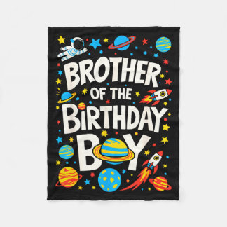 Couverture Polaire Frère astronaute du garçon d'anniversaire Family M