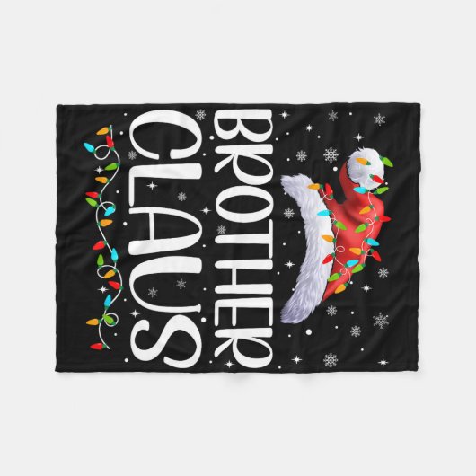 Couverture Polaire Frère Claus Jeu Lumières Pyjama de Noël Matchine (Devant (Horizontal))