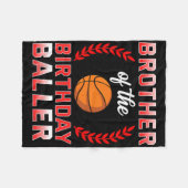 Couverture Polaire Frère De L'Anniversaire Garçon Bysketbyll Annivers (Devant (Horizontal))