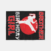 Couverture Polaire Frère De L'Anniversaire Karate Taekwondo Girl Mart (Devant (Horizontal))