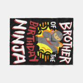 Couverture Polaire Frère De L'Anniversaire Ninja Karate Enfants Anniv (Devant (Horizontal))