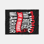 Couverture Polaire Frère D'Un Guerrier Du Coeur Maladie Cardiaque Ch (Devant (Horizontal))