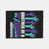 Couverture Polaire Frère D'Un Guerrier Suicide Sensibilisation Soins  (Devant (Horizontal))